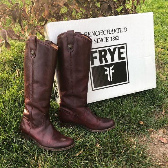 Frye-Melissa Button Pull On Boot, Bordeaux Color - Picture 6 of 7